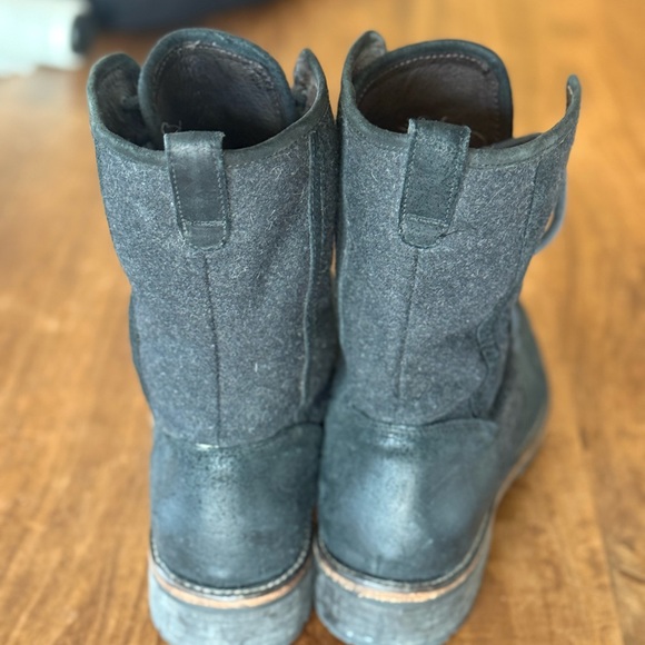 John Varvatos Black Leather Boots main image 5